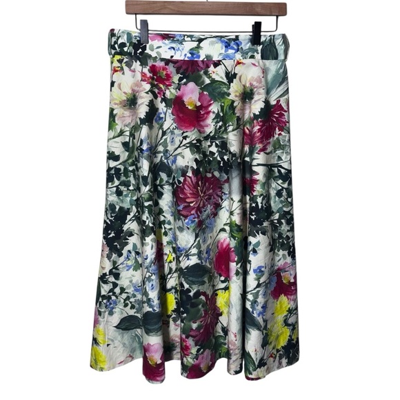 Zara Floral Print Midi Skirt Multi colour - Size Large - Bloggers favorite - Picture 2 of 11